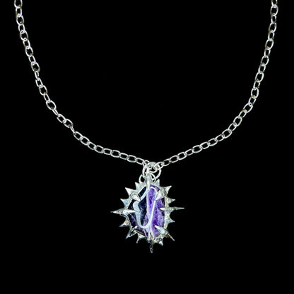 Celestial Chevron Amethyst Pendant – Amethyst Halskette