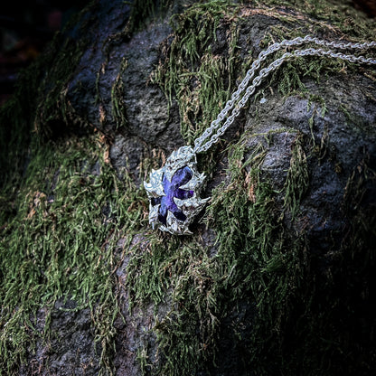 Dragon Scale Amethyst Pendant - Amethyst Spiked Necklace