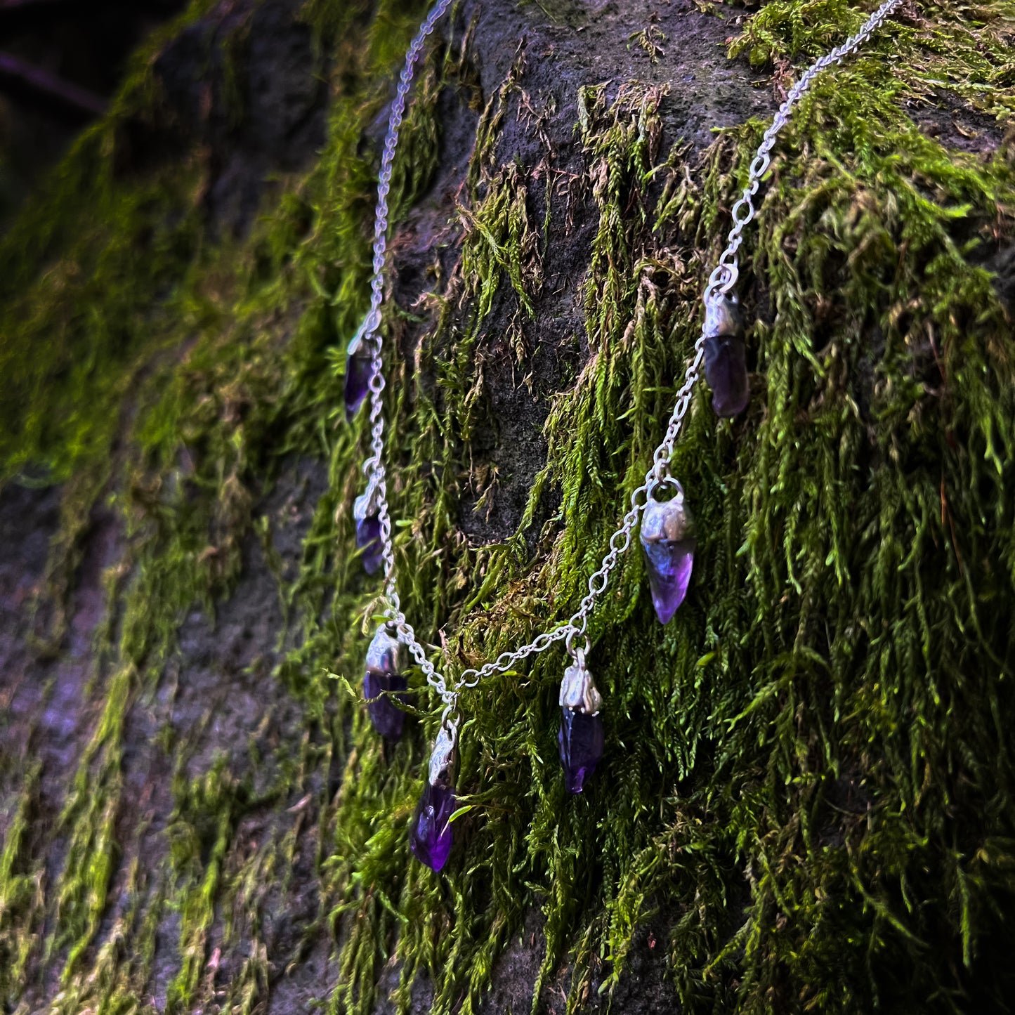 Amethyst Drips Necklace - Amethyst Splitterkette