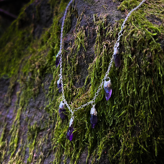 Amethyst Drips Necklace - Amethyst Splitterkette