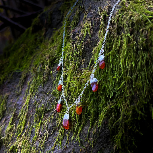 Karneol Drips Necklace - Karneol Splitterkette