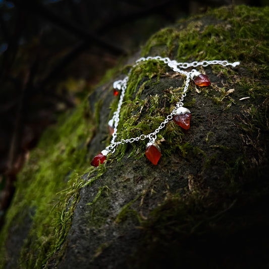 Karneol Drips Bracelet - Karneol Splitterarmband