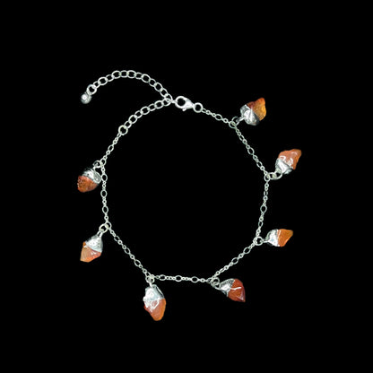 Karneol Drips Bracelet - Karneol Splitterarmband