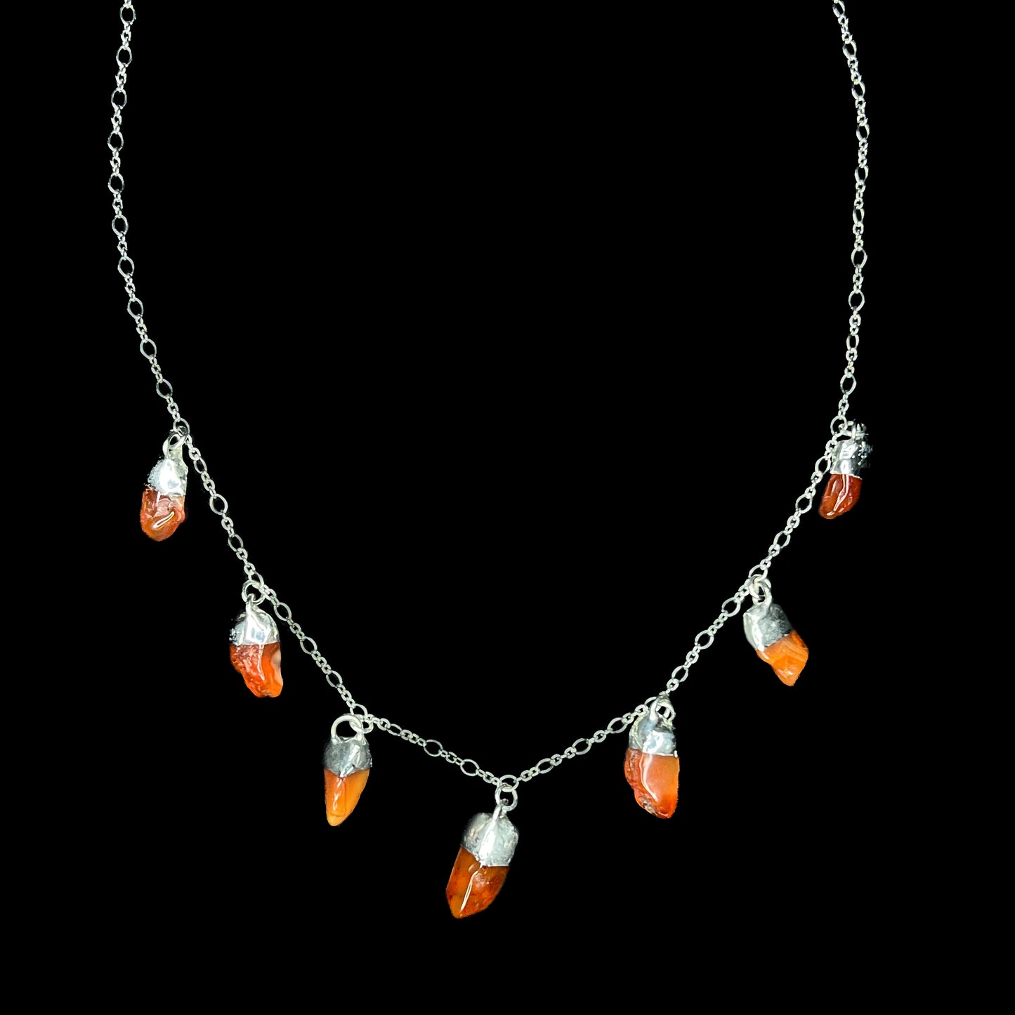 Karneol Drips Necklace - Karneol Splitterkette