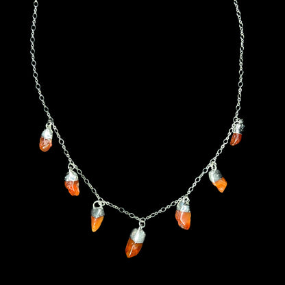 Karneol Drips Necklace - Karneol Splitterkette