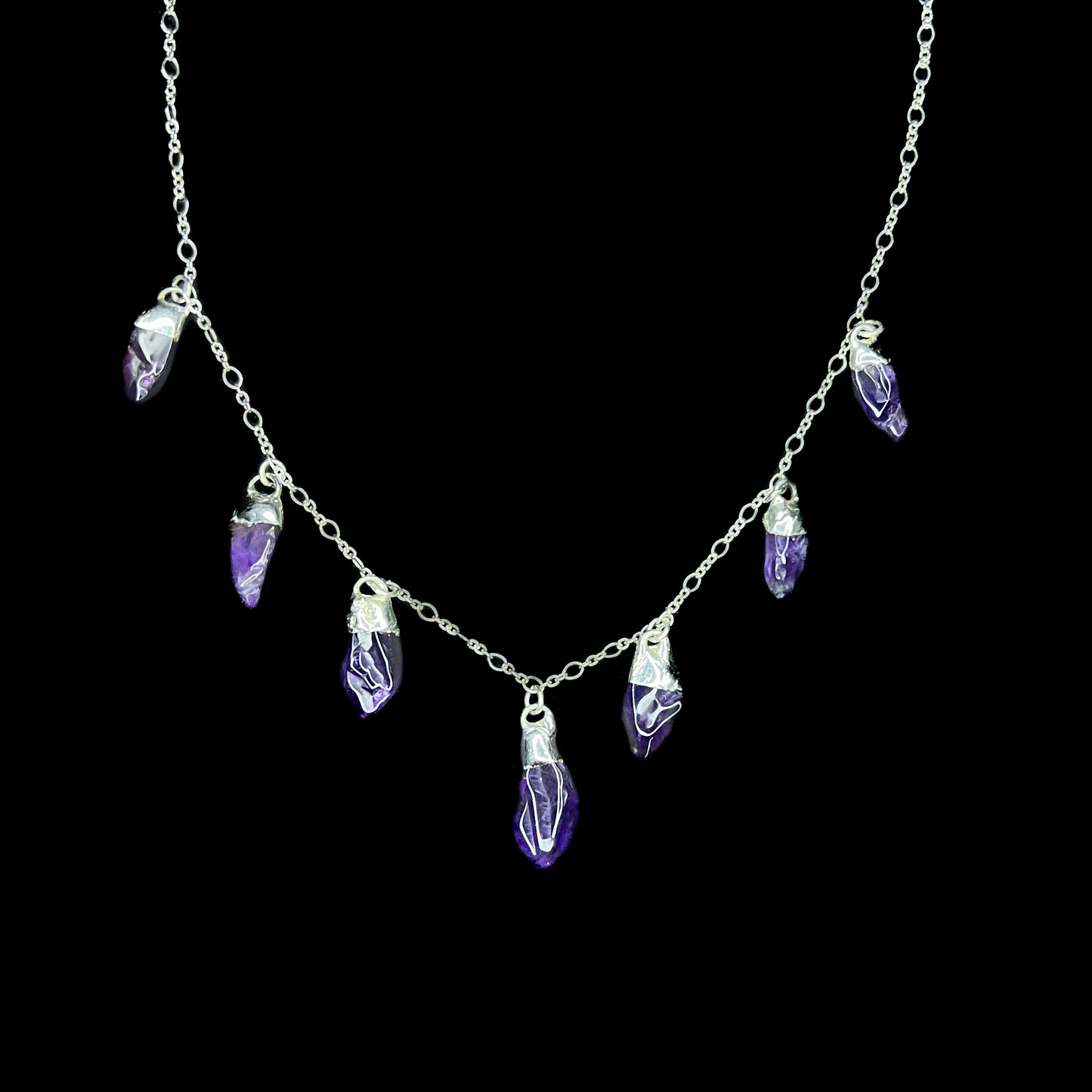 Amethyst Drips Necklace - Amethyst Splitterkette
