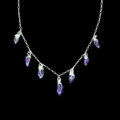 Amethyst Drips Necklace - Amethyst Splitterkette