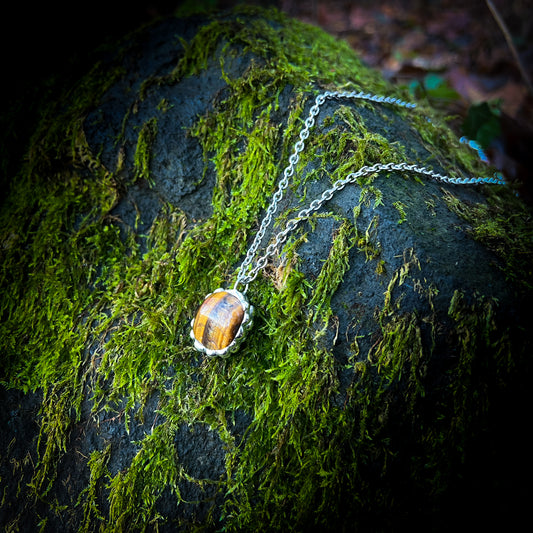 Mystic Bubble Tiger’s Eye Pendant – Tigerauge Halskette