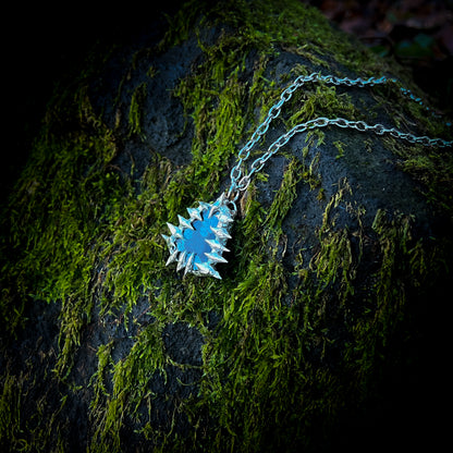Nightshard Snowflake Obsidian Pendant - Schneeflockenobsidian Kette