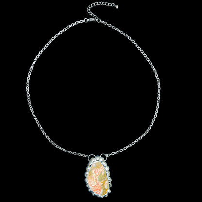 Fairy Bubble Pendant – Rhodochrosite Necklace